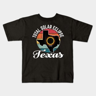 Texas Solar Eclipse 2024 Kids T-Shirt